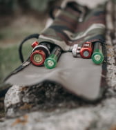 Camo self take stick sleeve open with components inside