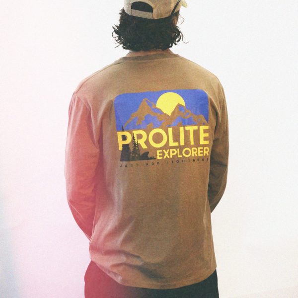 PROLITE EXPLORER | "JUST ADD LIGHTNESS" LONG SLEEVE TEE - KHAKI BROWN